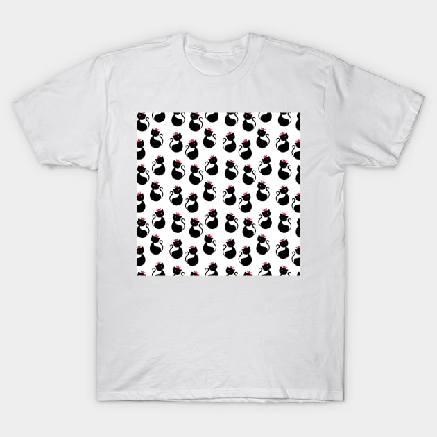 Cat Pattern T-Shirt by AnimalPatterns